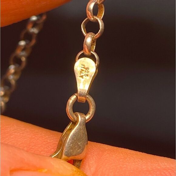 Ladies vintage SW Kokopelli turquoise, opal, and agate stones pendent w/chain - Picture 10 of 14